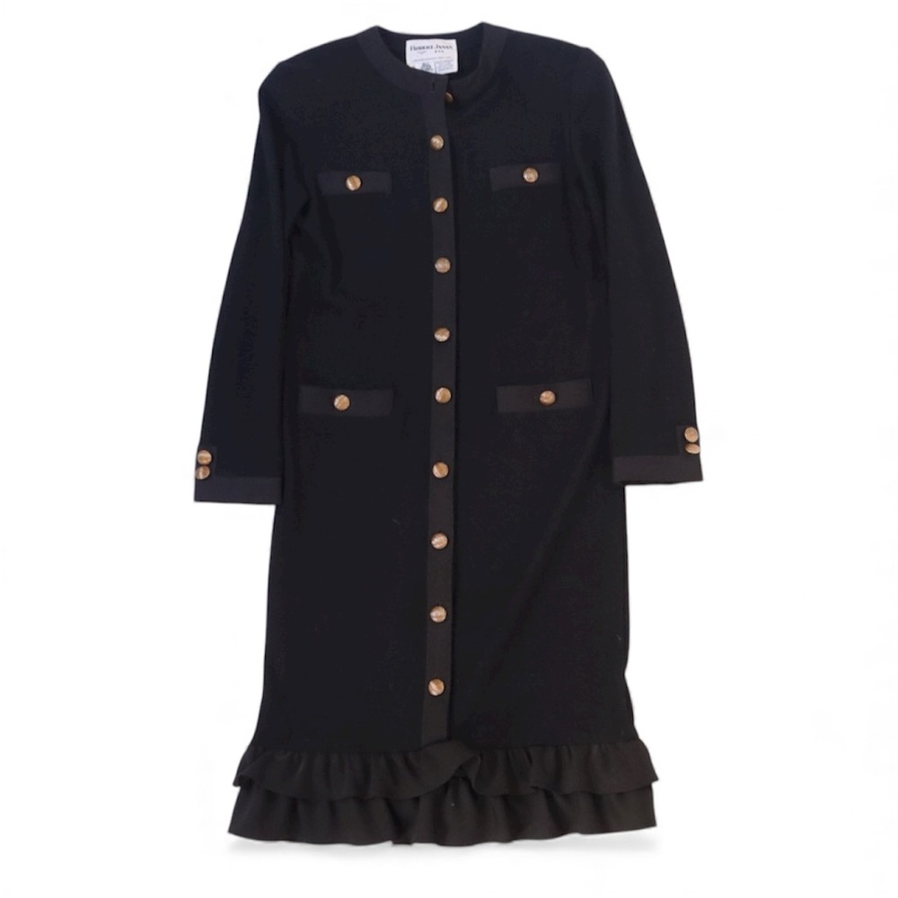 100% Wool Robert Jana Button Down Midi Dress